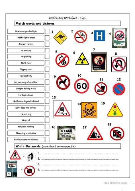 One-click print document | Safety signs and symbols, Kindergarten ...