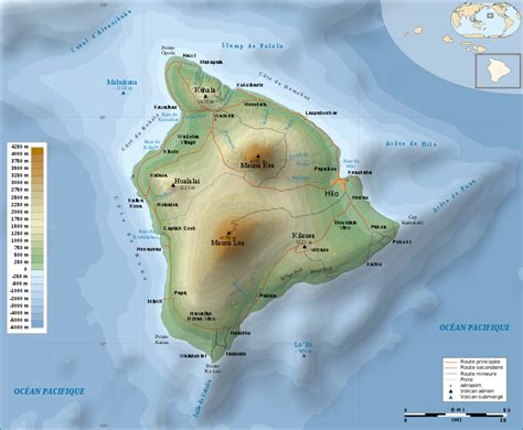 Map Analysis: Map Catalogs: Topographic map of Hawaii: Elevation