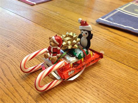 Holiday gift idea - candy cane sleigh! | Candy cane sleigh, Holiday ...