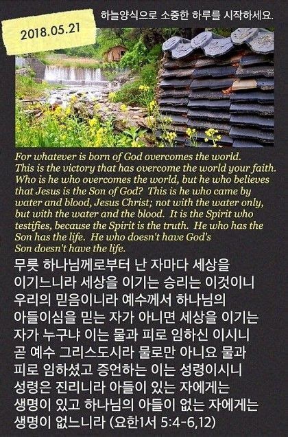 Pin by Ann on Bible verses English & Korean | Overcome the world, Bible ...