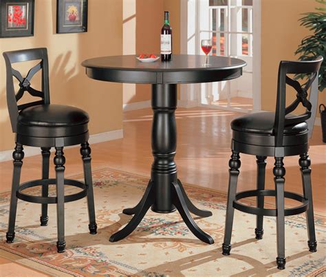 Coaster Lathrop 3 Piece Bar Table Set | Value City Furniture | Pub Table and Stool Sets
