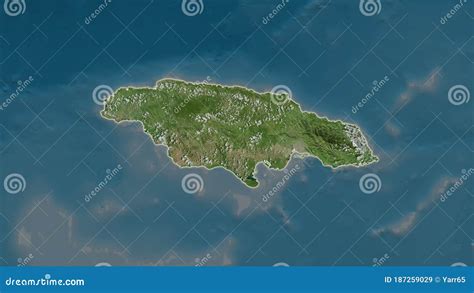 Jamaica - Satellite. Composition Stock Illustration - Illustration of ...