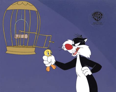 Sylvester and Tweety Mysteries Original Production Cel on Original Bac ...