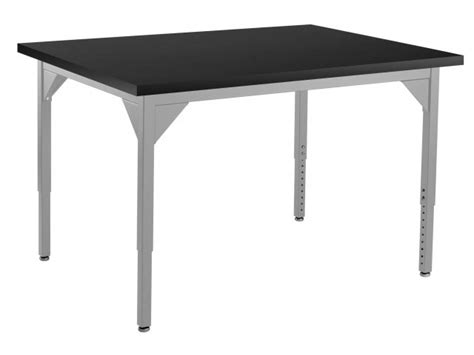 Adjustable Steel Frame Lab Table, Phenolic Top 36x48", Lab Tables