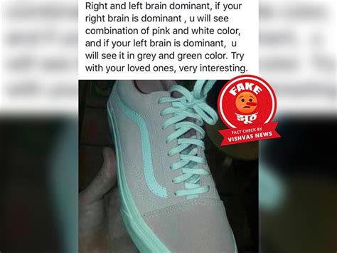 Fact Check: Color from photo of the shoe doesn’t reveal you’re right or left-brain dominant ...