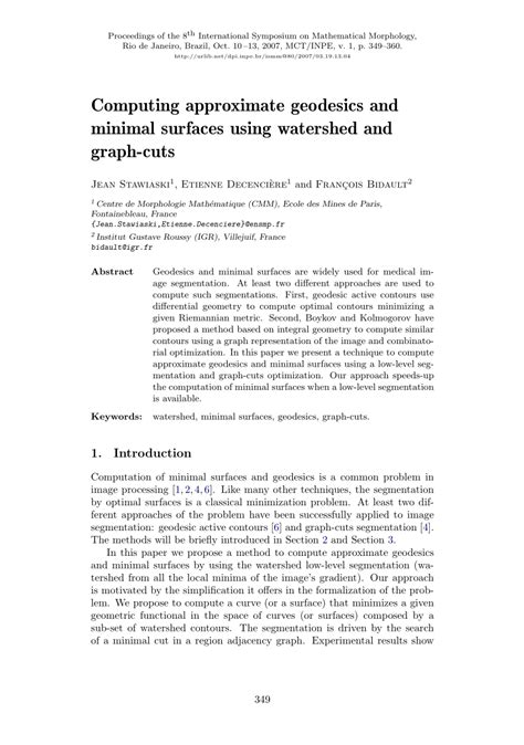 (PDF) Computing approximate geodesics and minimal surfaces using ...