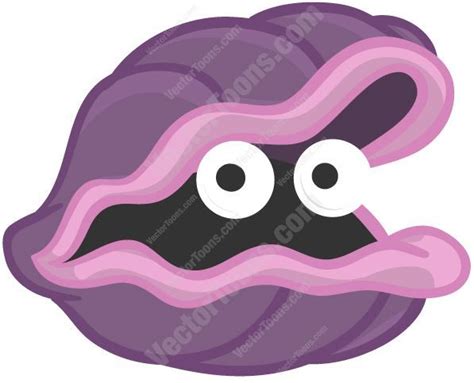 Open Clam Shell With Eyes | Clams, Clam shell, Cartoon clip art