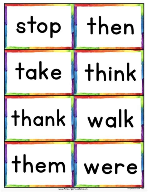 Free printables for kindergarten: Sight word help, 12 ways | Sight word flashcards, Sight words ...