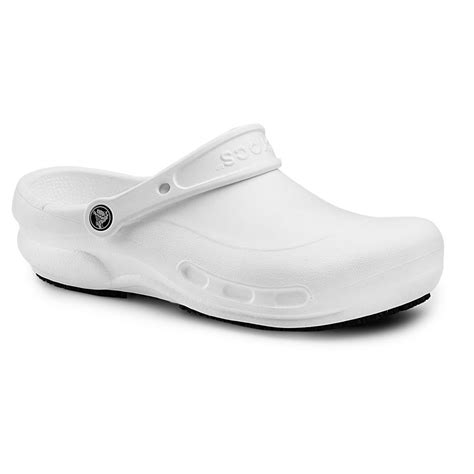 NEW! Crocs SureGrip Unisex Slip Resistant Bistro White Work Clogs | eBay