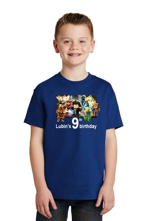 Roblox T-shirt Roblox Birthday Party Tee Roblox Custom, 43% OFF