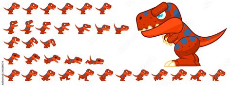 Dinosaur Game Character Stock Vector | Adobe Stock