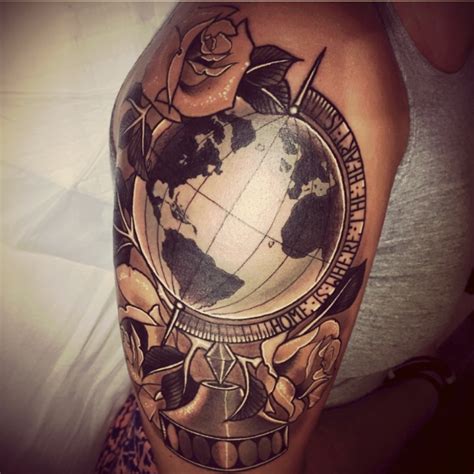 Earth Globe Tattoo Designs