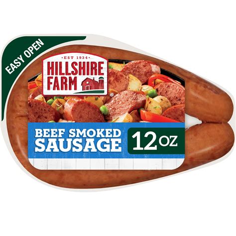 Hillshire Farm Beef Smoked Sausage, 12 oz - Walmart.com