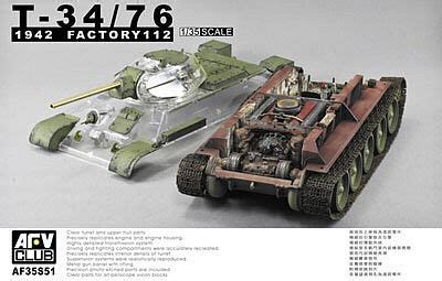 T34/76 Mod 1942 No.112 Full Interior Tank w/Clear Turret Plastic Model Tank Kit 1/35 #35s51 by ...