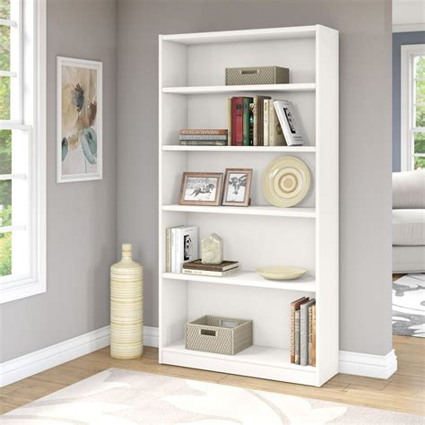 Bush Furniture Universal 5 Shelf Bookcase in Pure White - Walmart.com ...