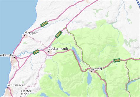 MICHELIN Bassenthwaite Lake map - ViaMichelin