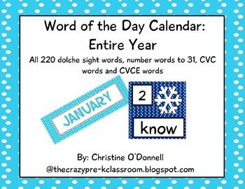 Word Of The Day Calendar | Free Printable Calendar Monthly