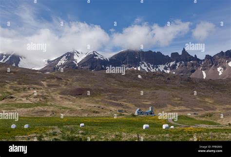 Farmhouse in Bakki, Northern Iceland, Europe Stock Photo - Alamy