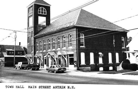 Antrim New Hampshire Town Hall Main Street Real Photo Antique Postcard K45598 - Mary L. Martin ...