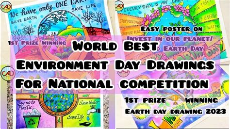 the world best environment day drawings for national competition is on display at earth day ...