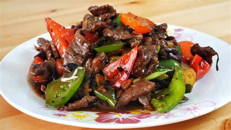 Beef with black bean sauce- a quick and easy Chinese recipe