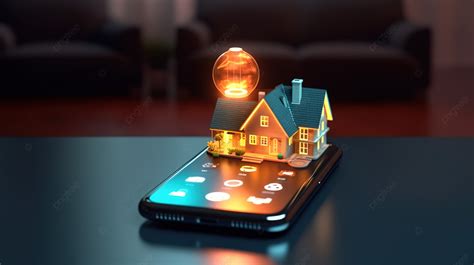 Revolutionary Smart Home Lighting Control Smartphone Concept In Stunning 3d Render Background ...