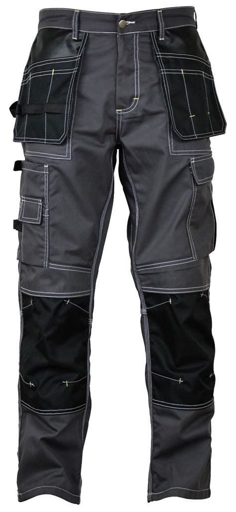 Men Construction Pants Carpenter Cordura Knee Reinforcement Workwear ...