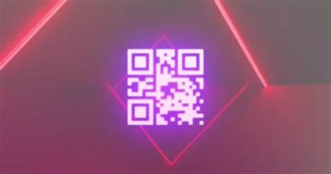 Animation of neon qr code scanner and re... | Stock Video | Pond5