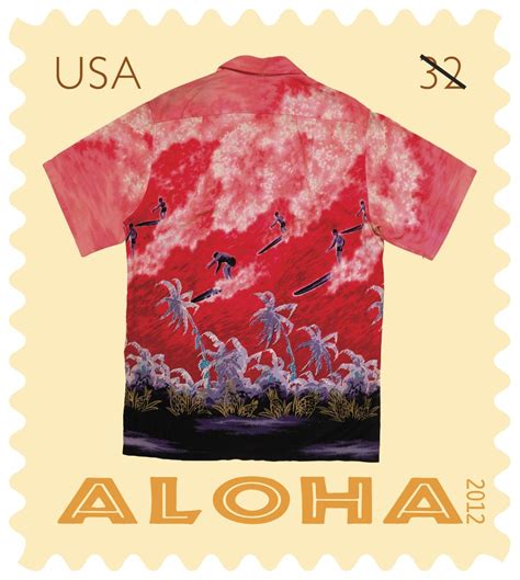 US Postcard Stamp with Aloha Shirt Postage Stamps Usa, Usa Stamps, Vintage Aloha, Vintage ...