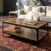 Rustic Wood Coffee Table - Rustic Oak/Black | RC Willey Furniture Store