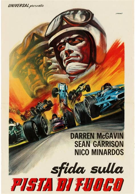 Original Vintage Poster The Challengers Movie F1 Cars Sfida Sulla Pista ...