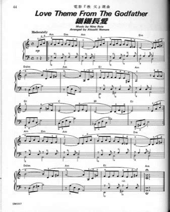 The GodFather Theme - The GodFather Free Piano Sheet Music PDF