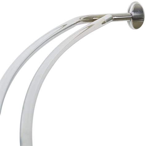 Allen + roth 72-in Chrome Curved Adjustable Double Shower Curtain Rod at Lowes.com