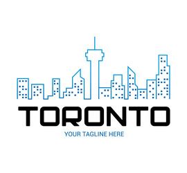 Toronto city creative abstract business logo Vector Image