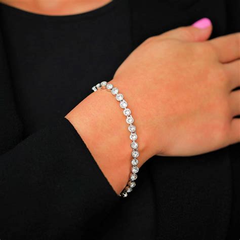 Swarovski Crystal Silver Rubover Tennis Bracelet 1791305