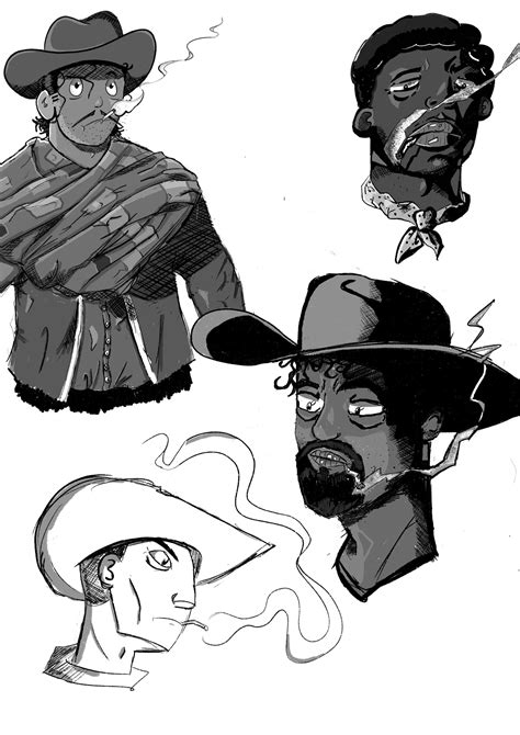 ArtStation - Cowboy Portraits A few