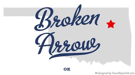 Map of Broken Arrow, OK, Oklahoma