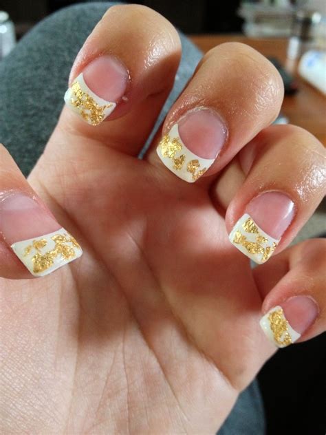 Gold leaf nails | Nails, Gold, Gold leaf