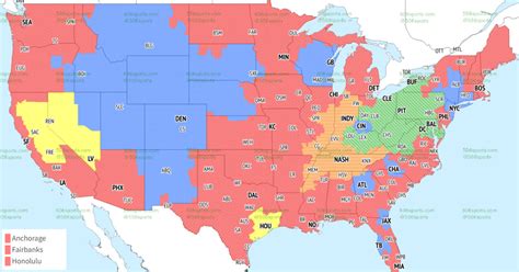 2022 NFL Distribution Map: What games will you get to see in Week 7 ...