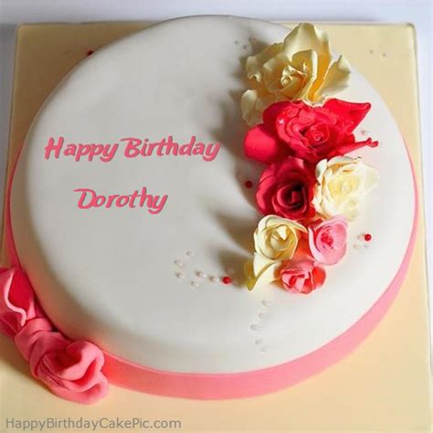 ️ Roses Happy Birthday Cake For Dorothy