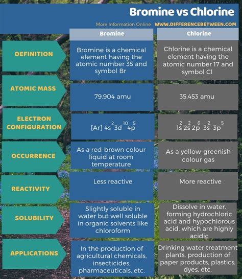 Difference Between Bromine and Chlorine | Compare the Difference ...