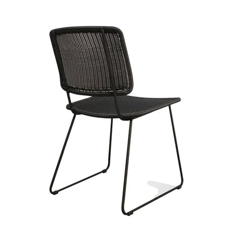 Polly Black Wicker Dining Chair | Design Warehouse NZ