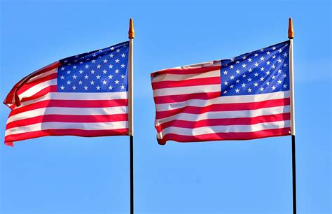 HD wallpaper: two man walks near USA flag wall, two policemen walking on concrete blocks ...