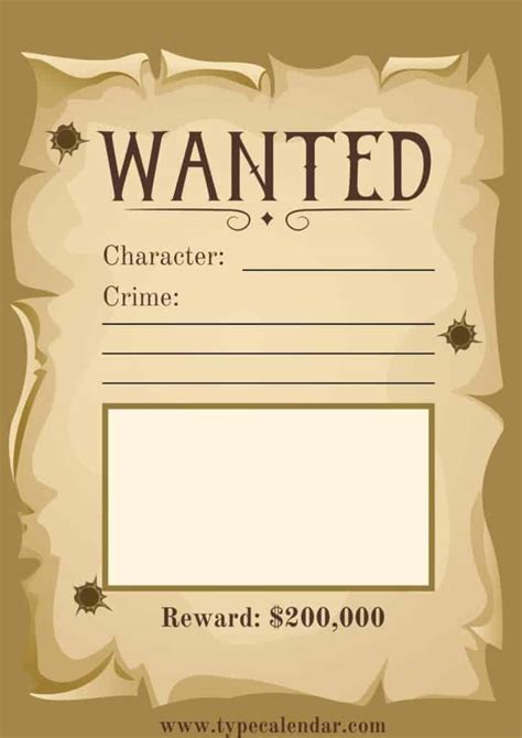 Free Printable Wanted Poster Templates [Word, PDF] One Piece