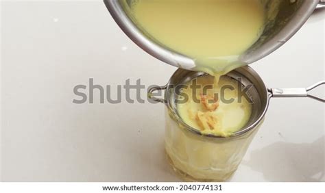 Turmeric Milkginger Milkturmeric Ginger Milk Haldi Stock Photo ...