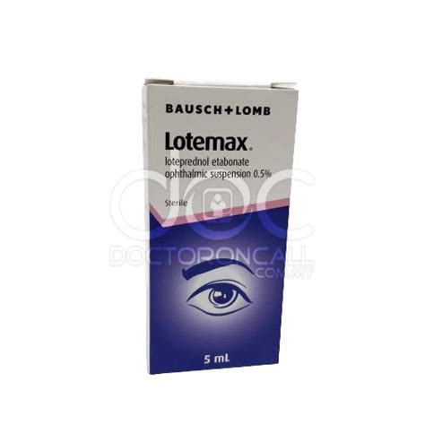 Buy Lotemax Sterile Ophthalmic Suspension 5ml- Uses, Dosage, Side ...