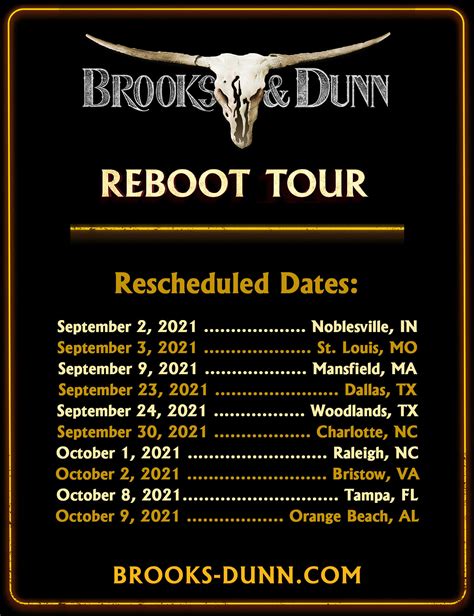 Brooks & Dunn - BROOKS & DUNN REBOOT 2020 TOUR IS RESCHEDULED FOR 2021