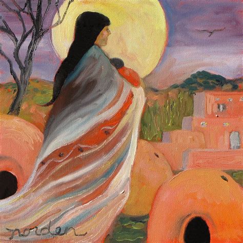 Pueblo Madonna by Moonlight, Oil Painting, Taos Pueblo, New Mexico ...