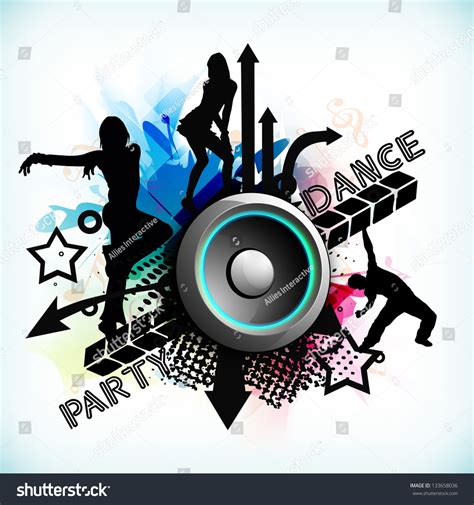 Dance Party Background Silhouette Dancing Peoples Stock Vector 133658036 - Shutterstock