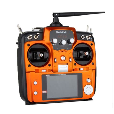 RadioLink AT10 New Orange Version 2.4G 10CH RC Transmitter Remote ...